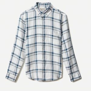 Everlane - The Linen Standard Fit Shirt in Windowpane (Large)